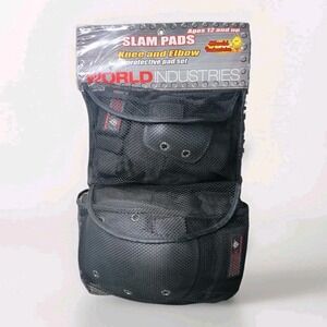 World Industries Slam Pads Knee and Elbow Protective Set Black Ages 12+ Skate
